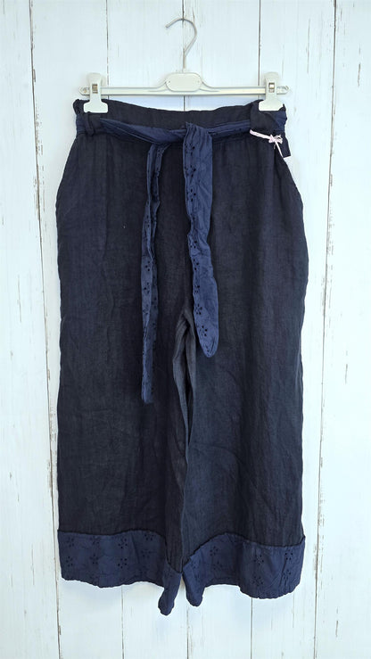Johanne linbukse navy