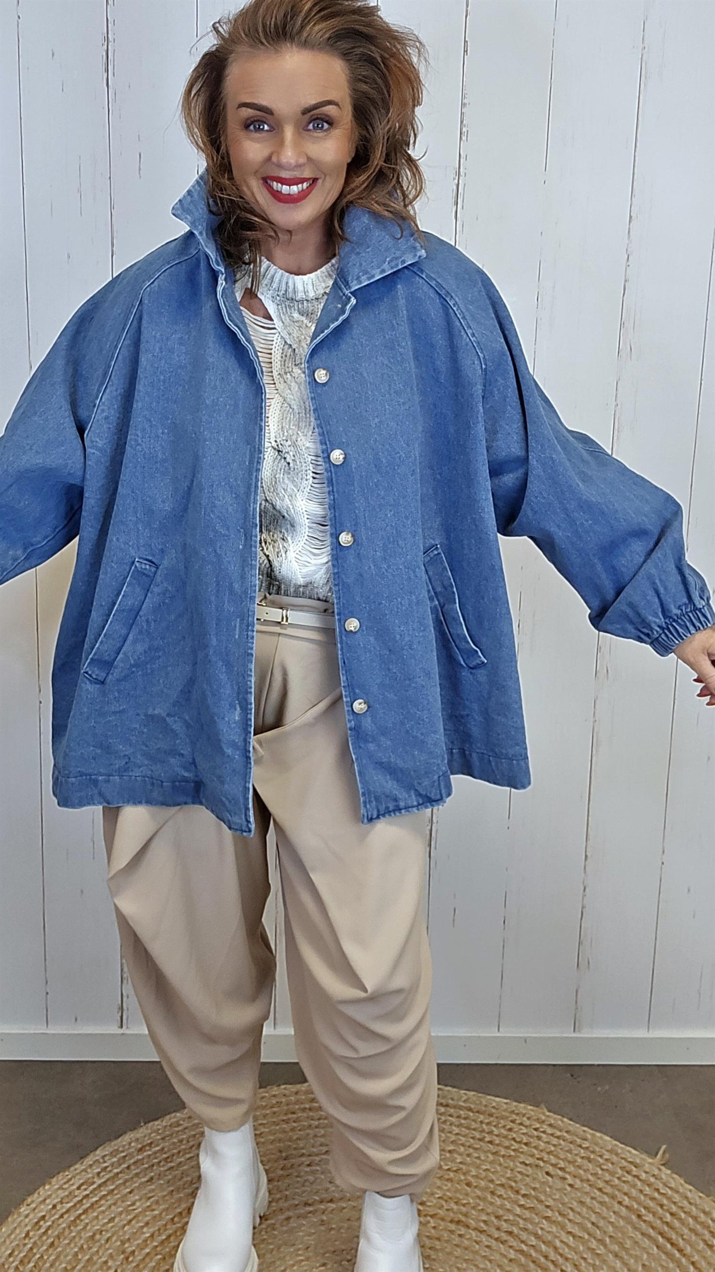 Kaja jakke blå denim