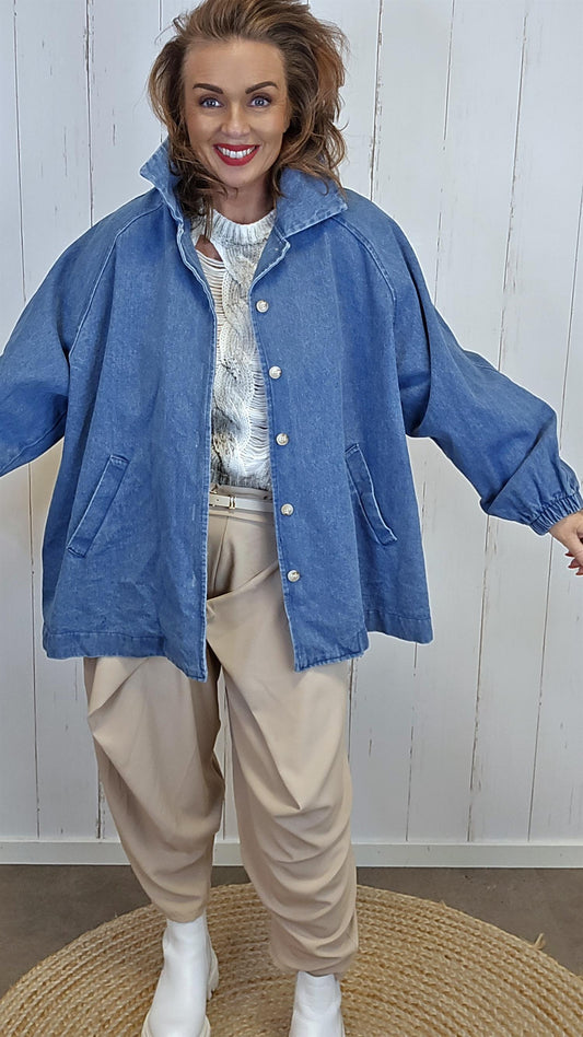 Kaja jakke blå denim