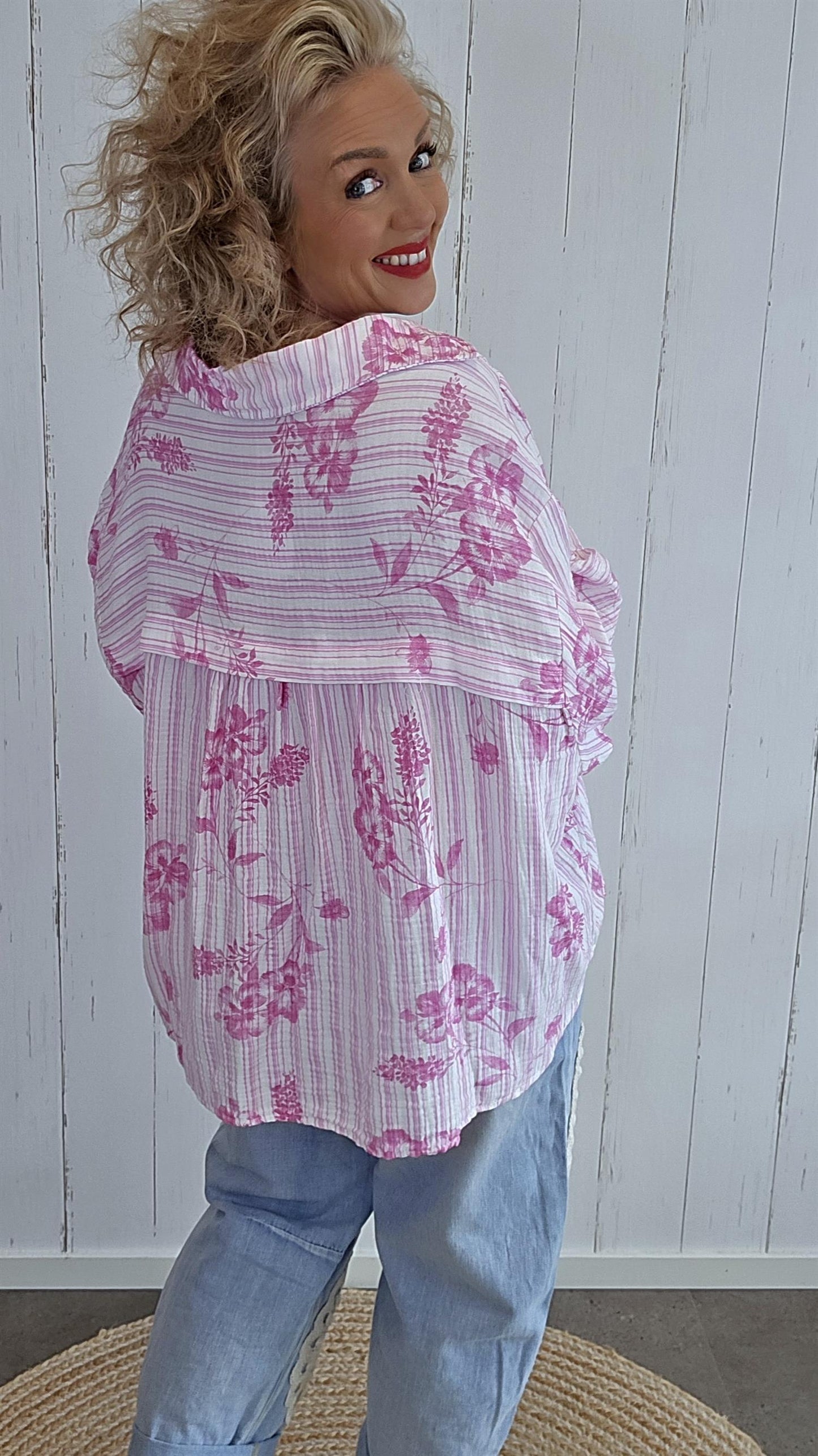 Majja mønstret skjorte rosa