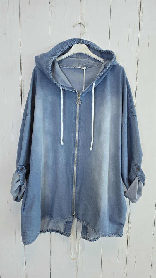 Casual hettejakke i denimlook