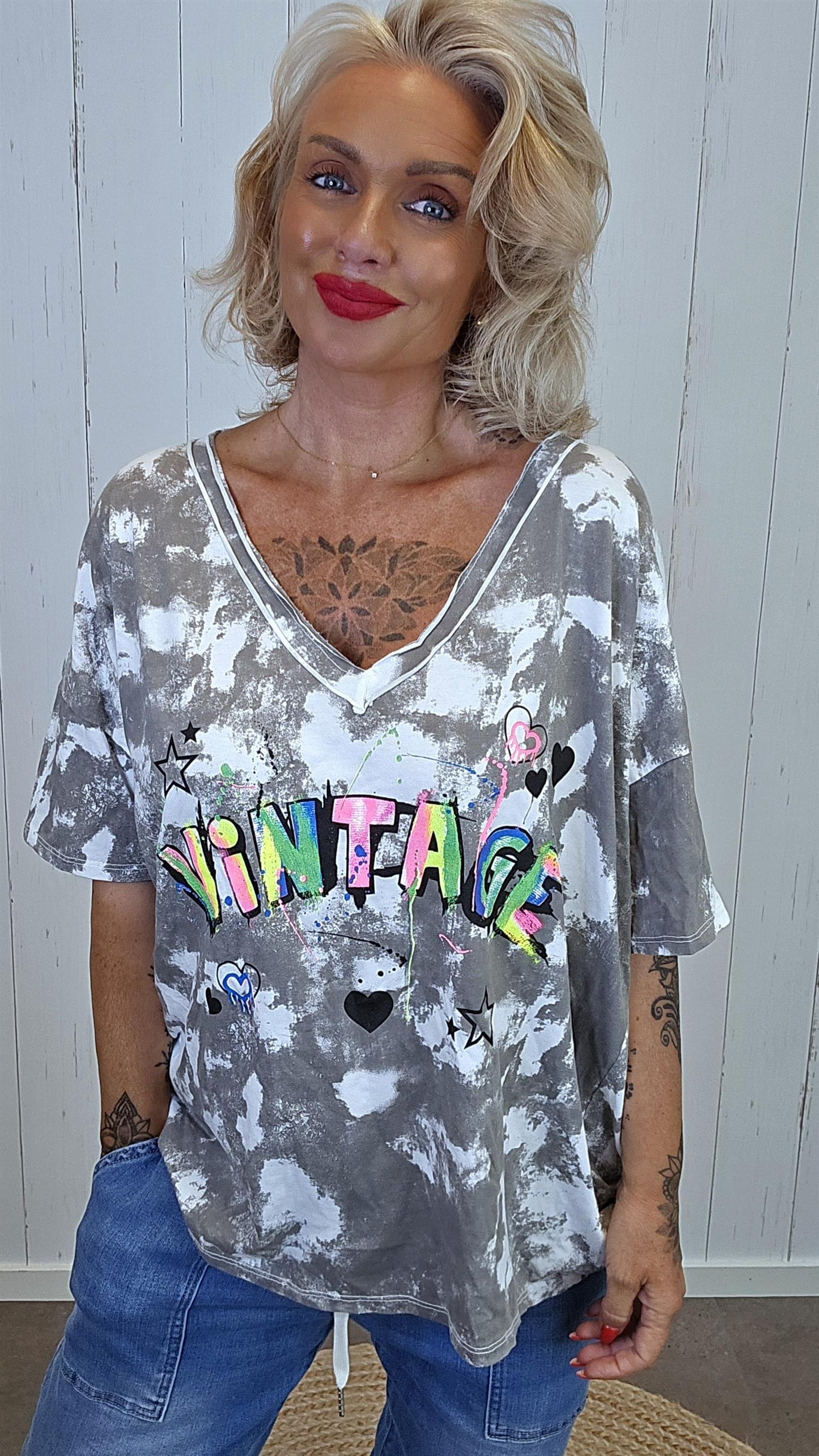 Vintage t-skjorte grå