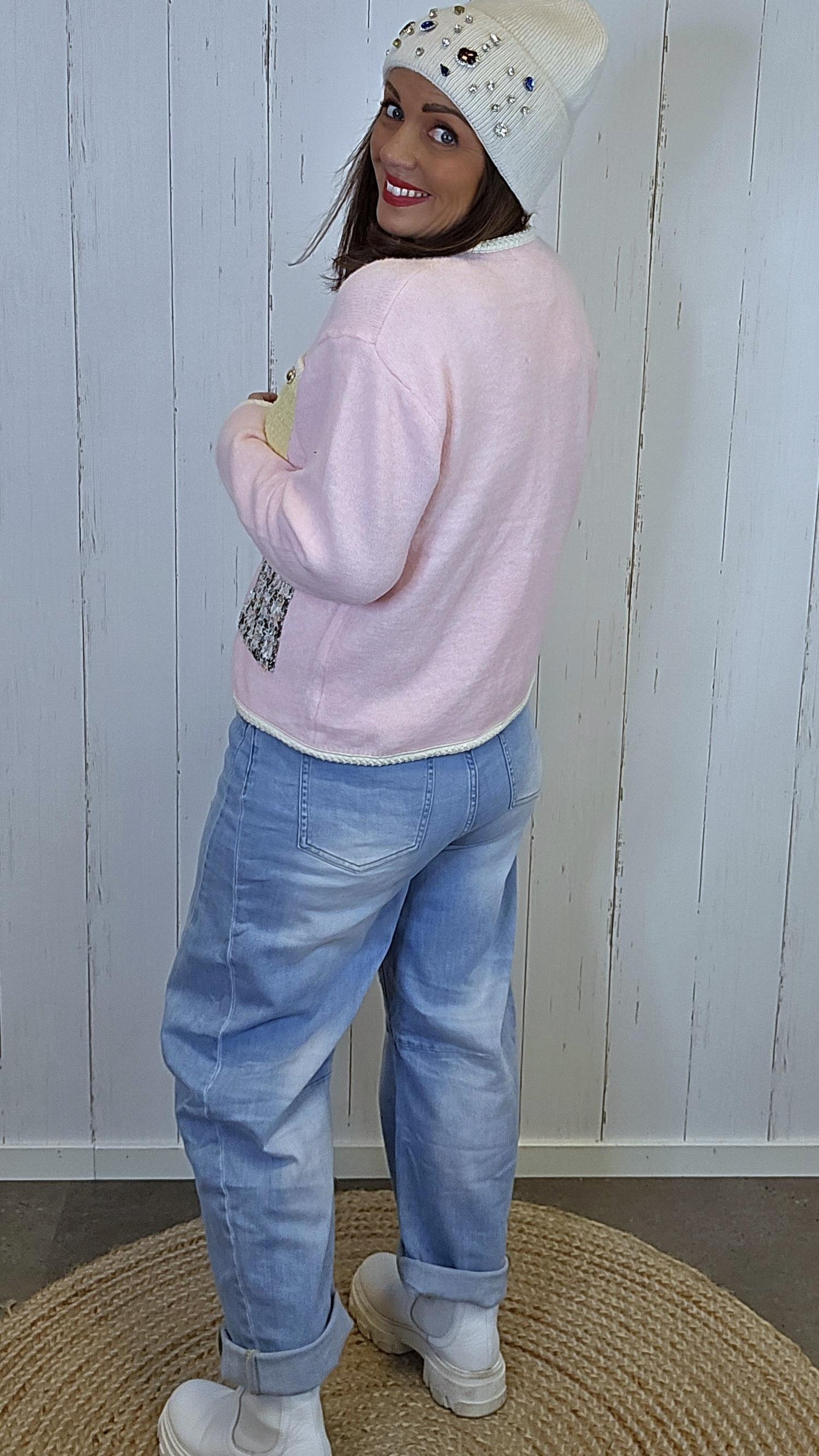 Ninne jakkegenser rosa