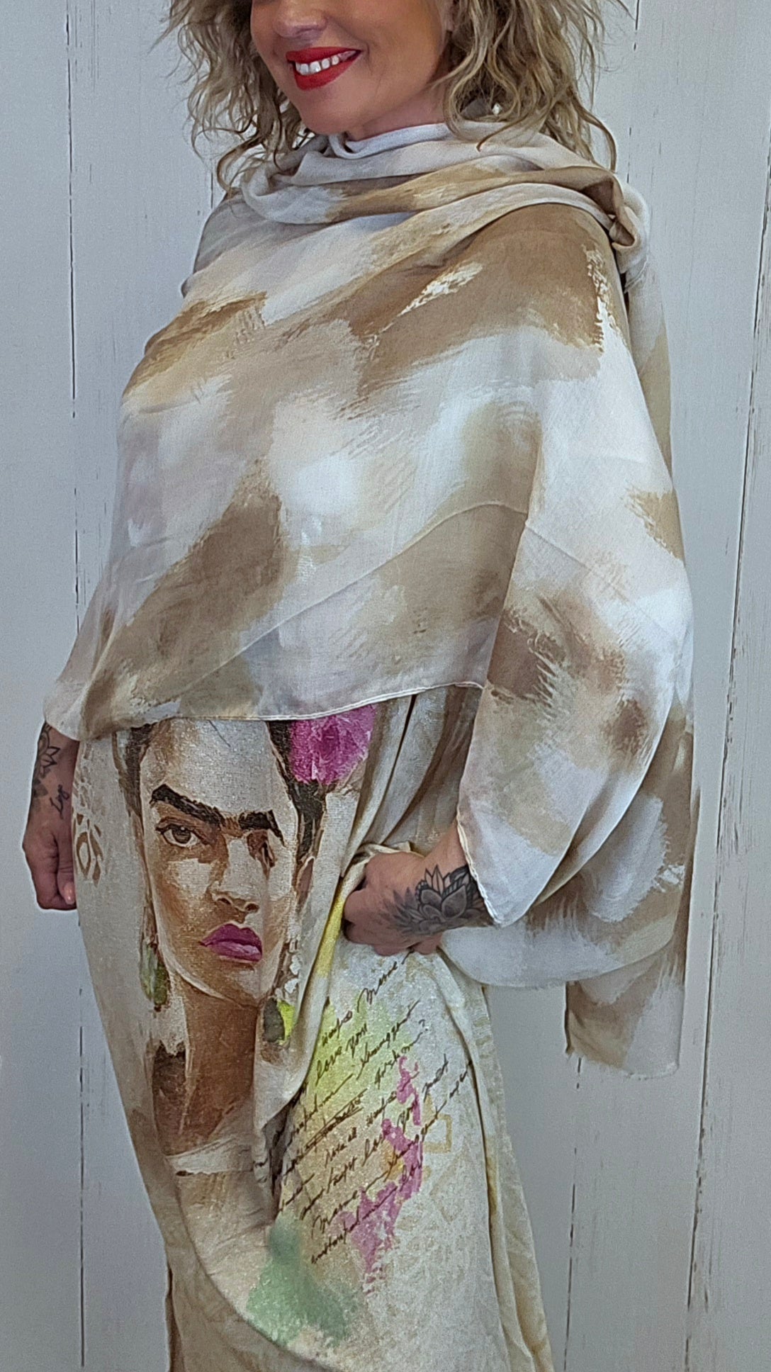 Aurora skjerf beige