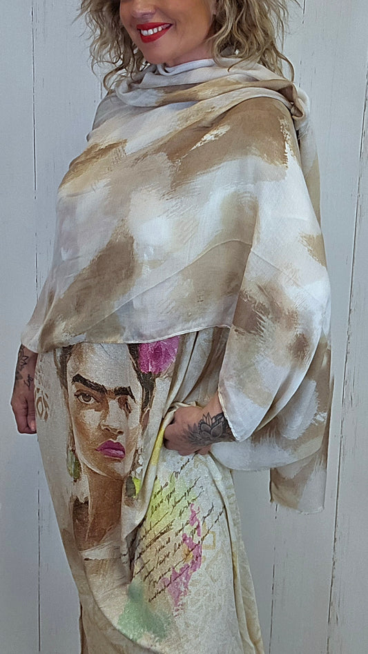 Aurora skjerf beige