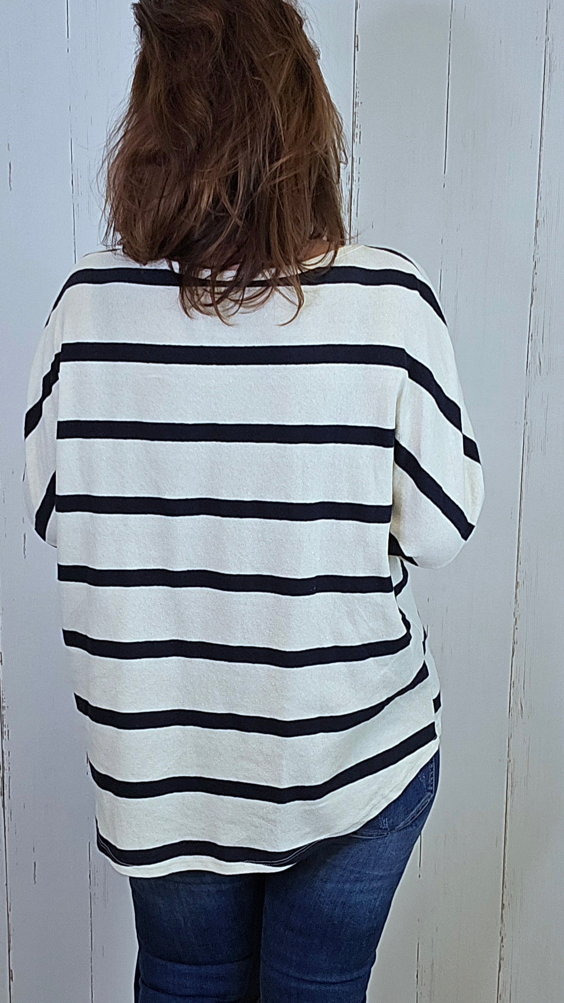 Jenny Topp Med Navy Striper
