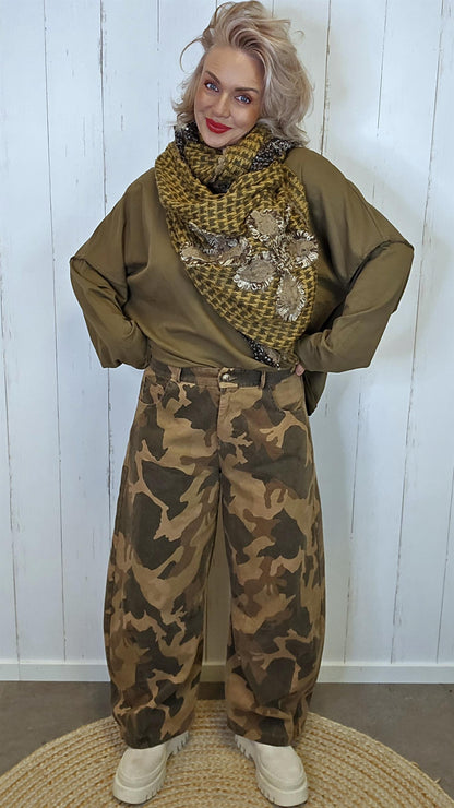 Ruby oversized topp med båthals