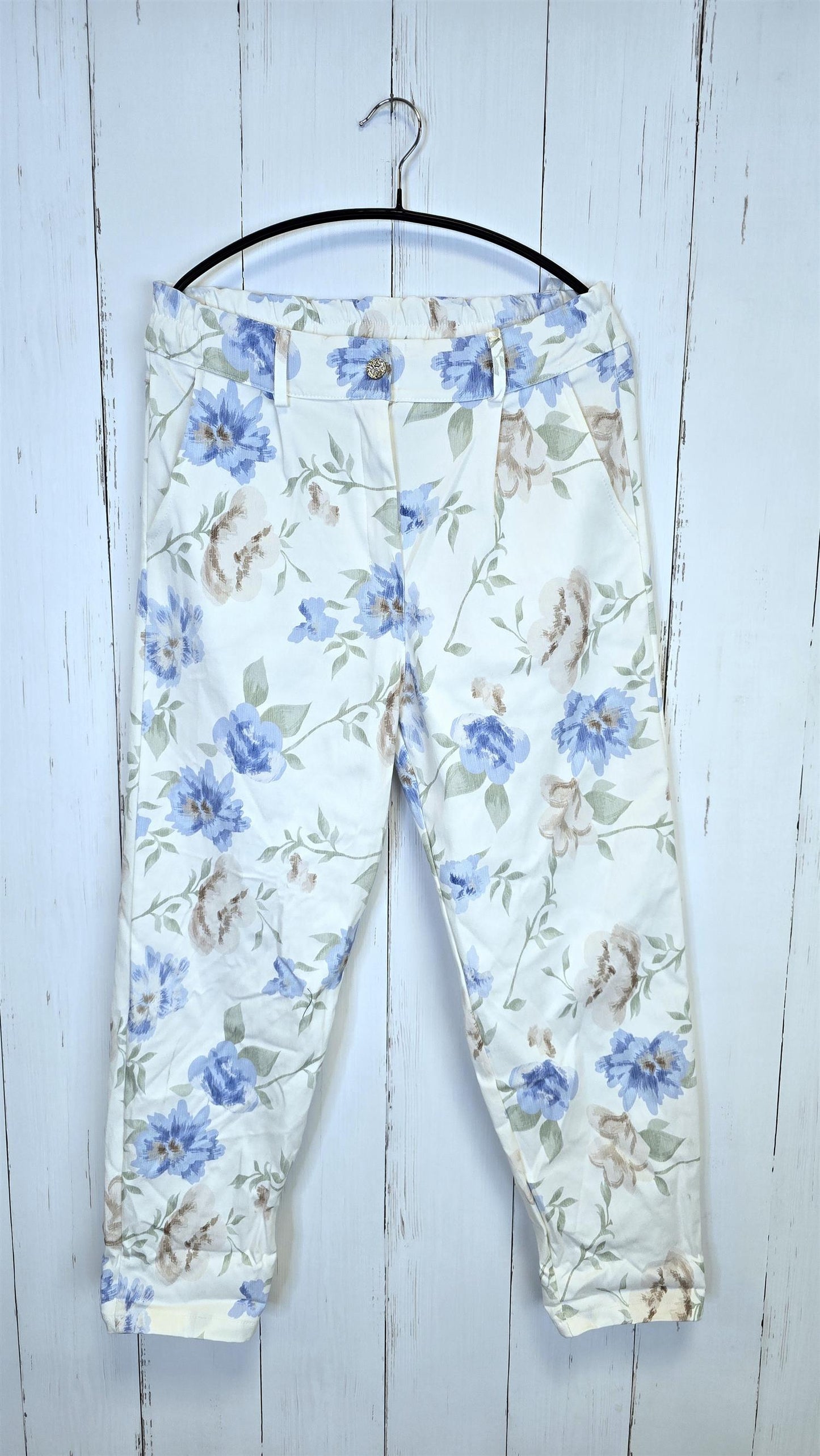 Nora blomsterbukse blå