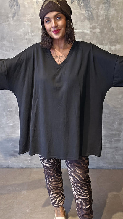 Silje lang top svart