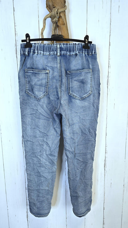 Hayley jeans lys med knapper