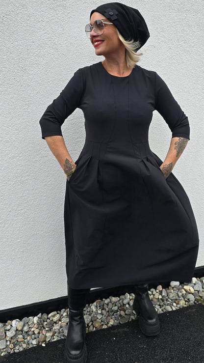 Heide kjole technical jersey svart
