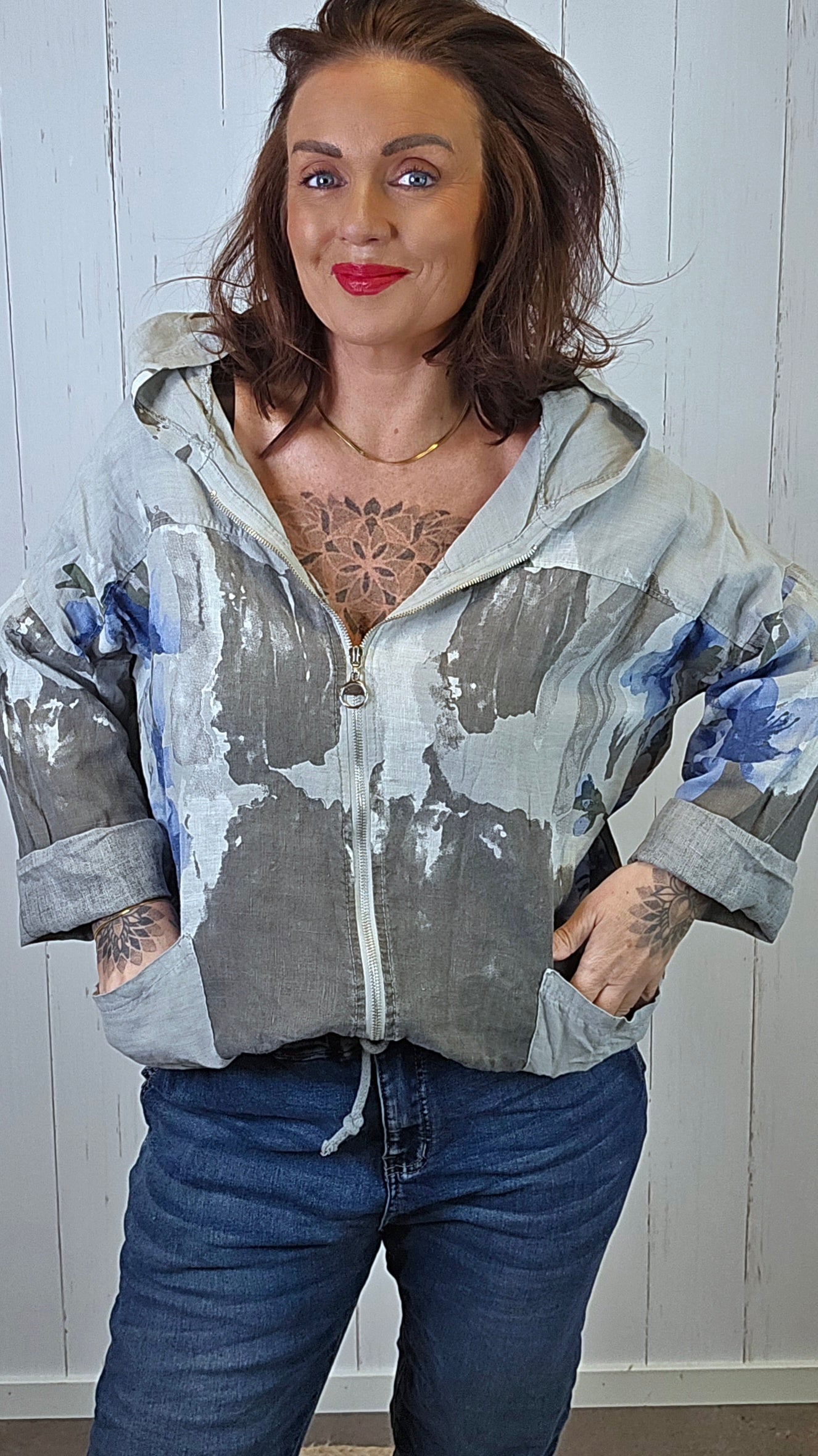 Amalie Linjakke Gråblomst