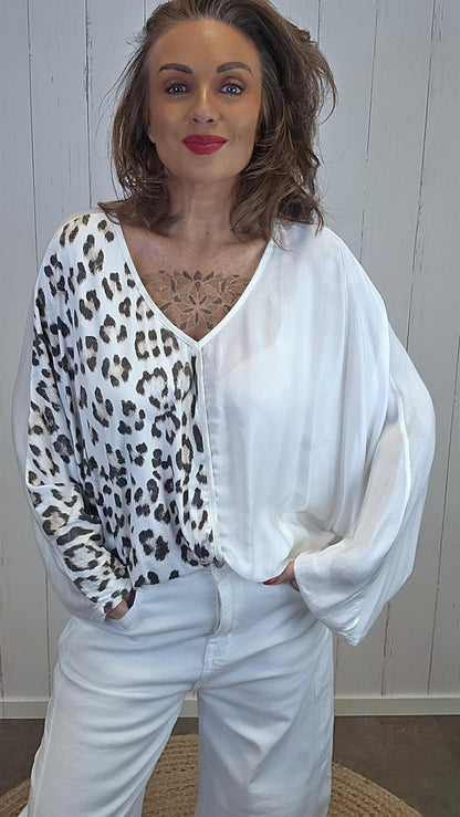 Miriam leo topp offwhite