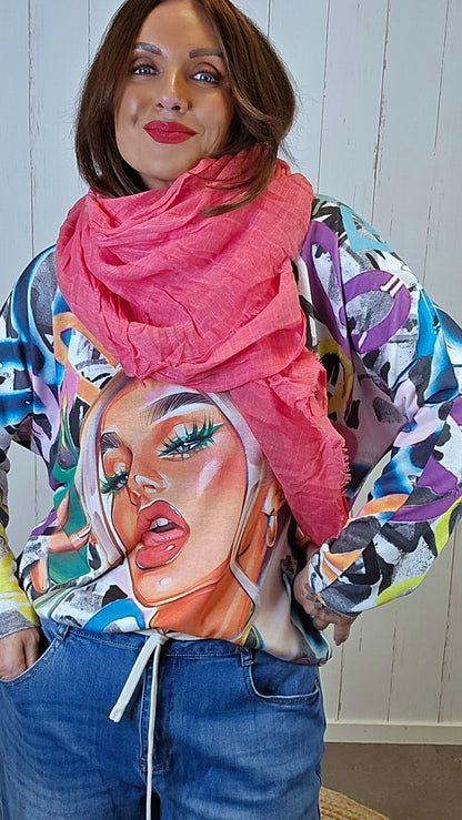 Jasmine printtopp multicolor