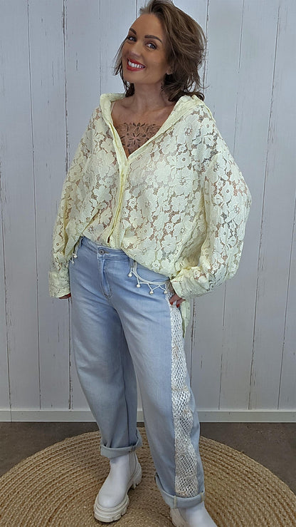 Alva blondeskjorte gul