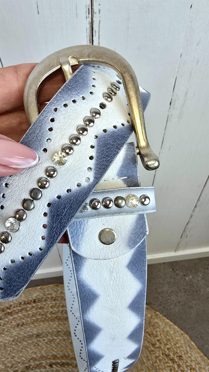 Vicky belte blå/hvit