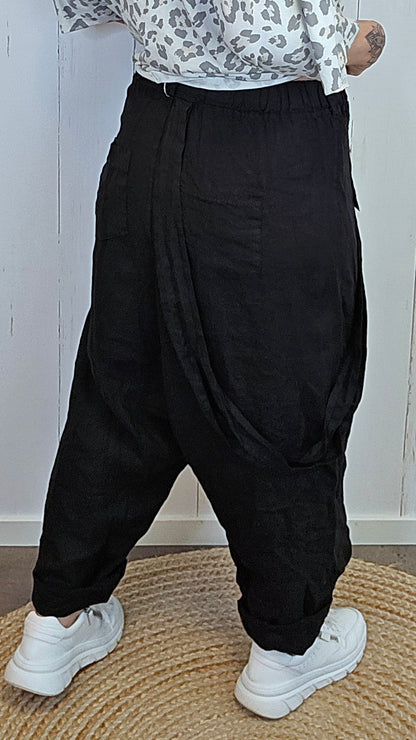 Leia harem linbukse svart