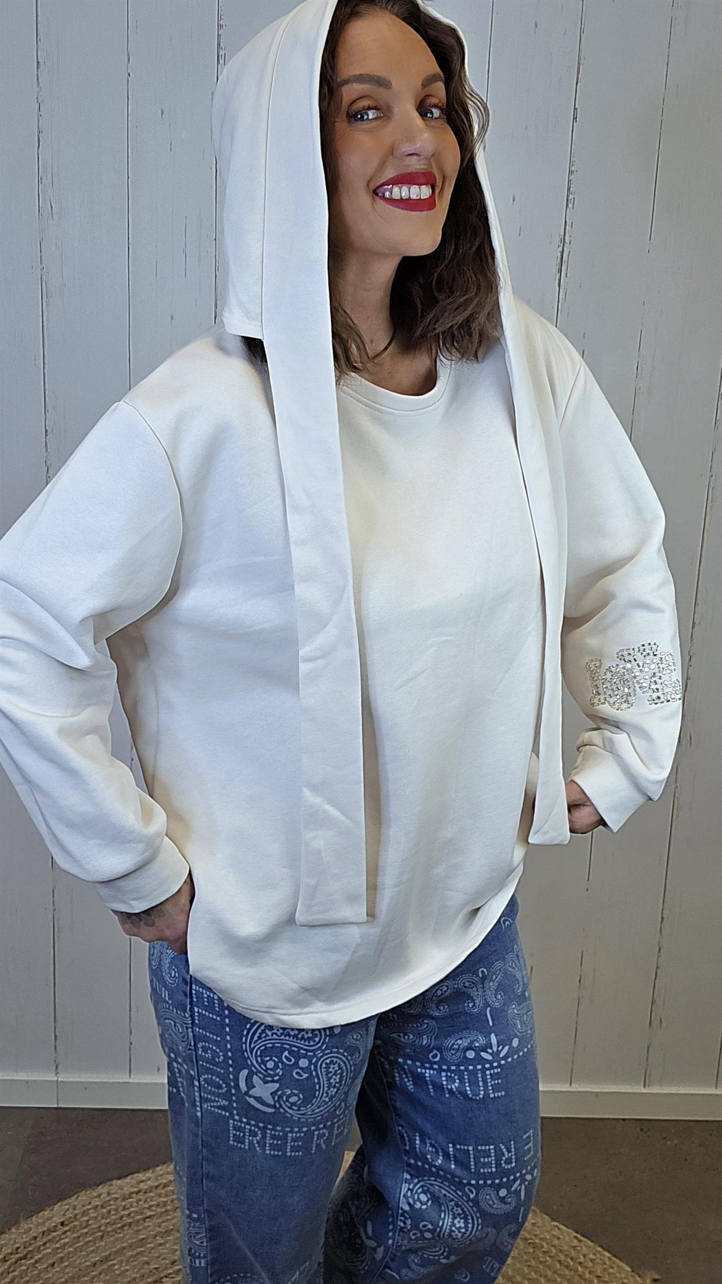 Amalie hettegenser beige