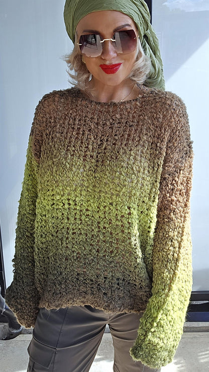 Cozy colour block pullover