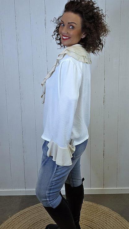Freja bluse hvit
