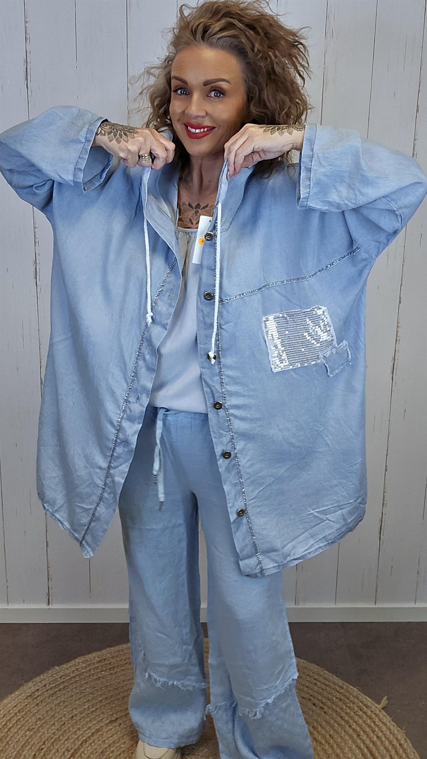 Mila denimlook hette skjorte