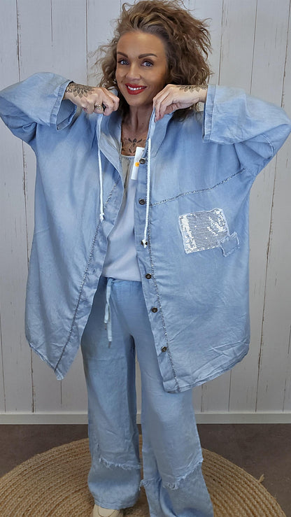 Mila denimlook hette skjorte