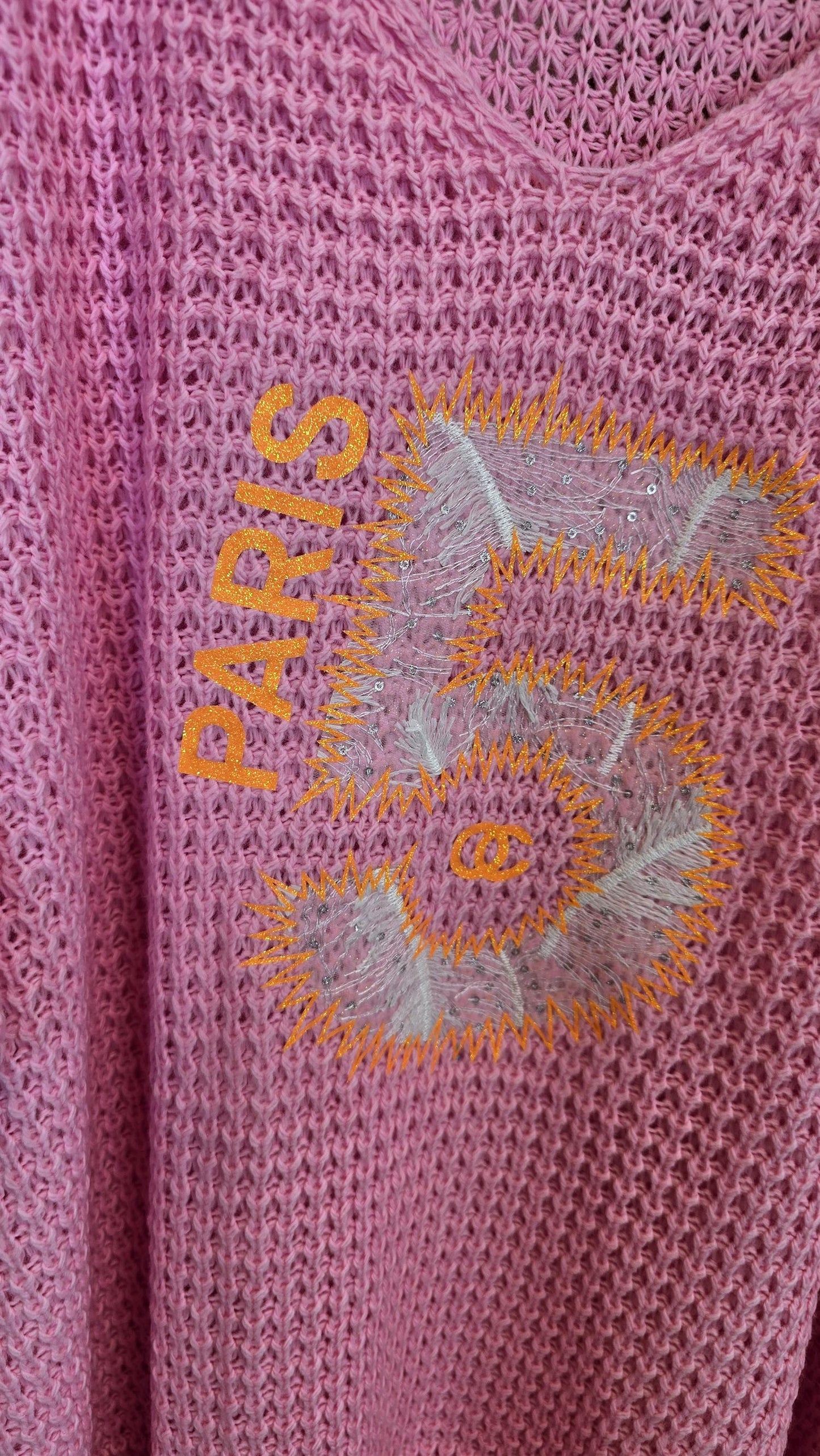 Line strikkegenser rosa