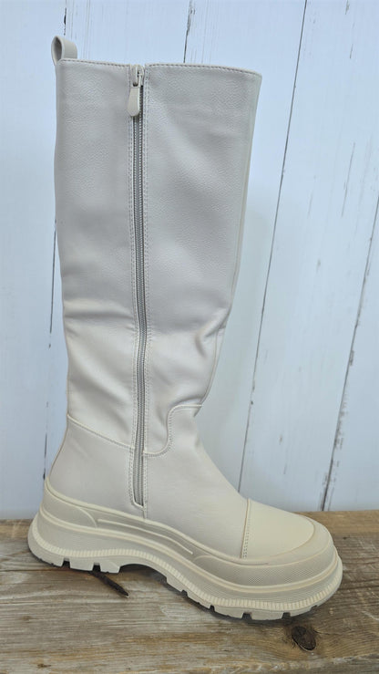 Lina Høye Chunkystøvler Cream