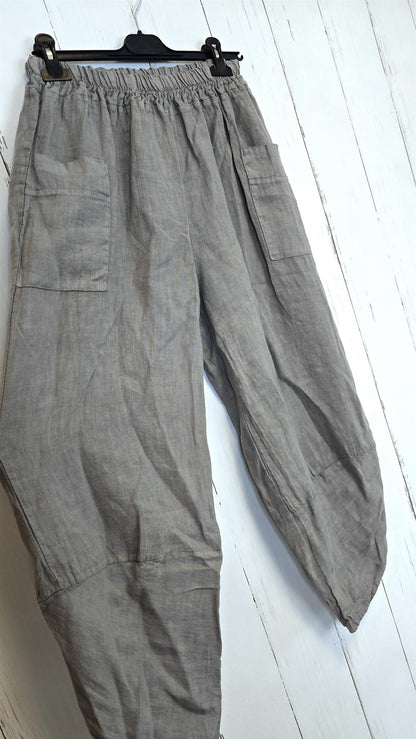 Kajsa Tulipanbukse lin taupe