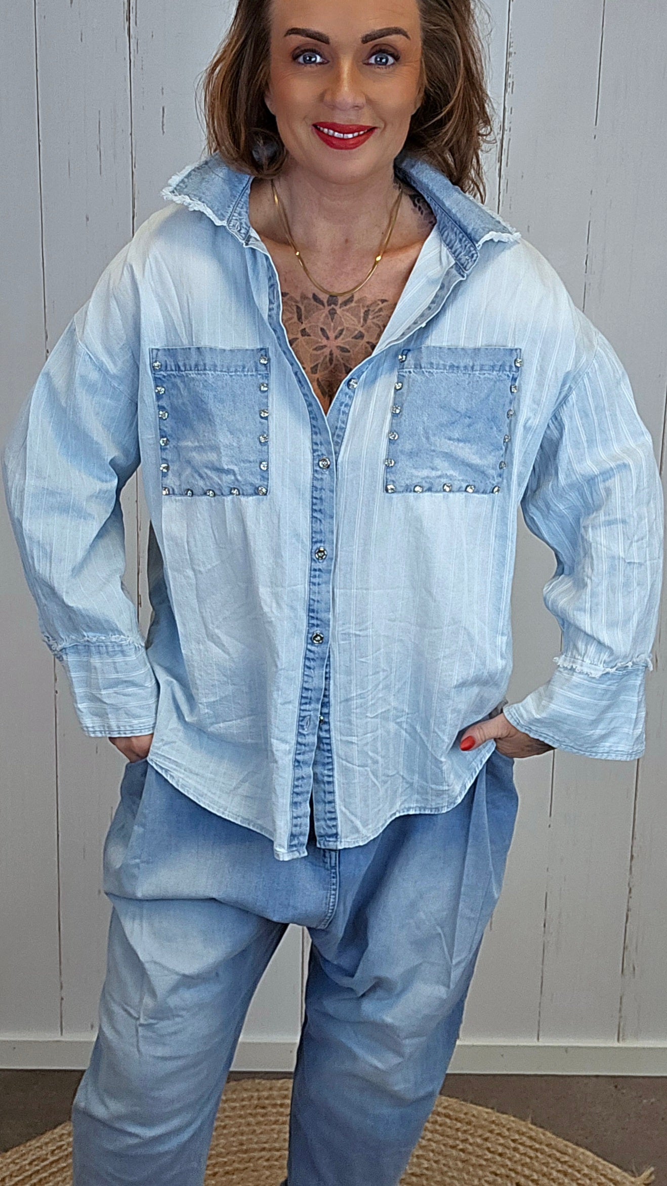 Iris skjorte med denim