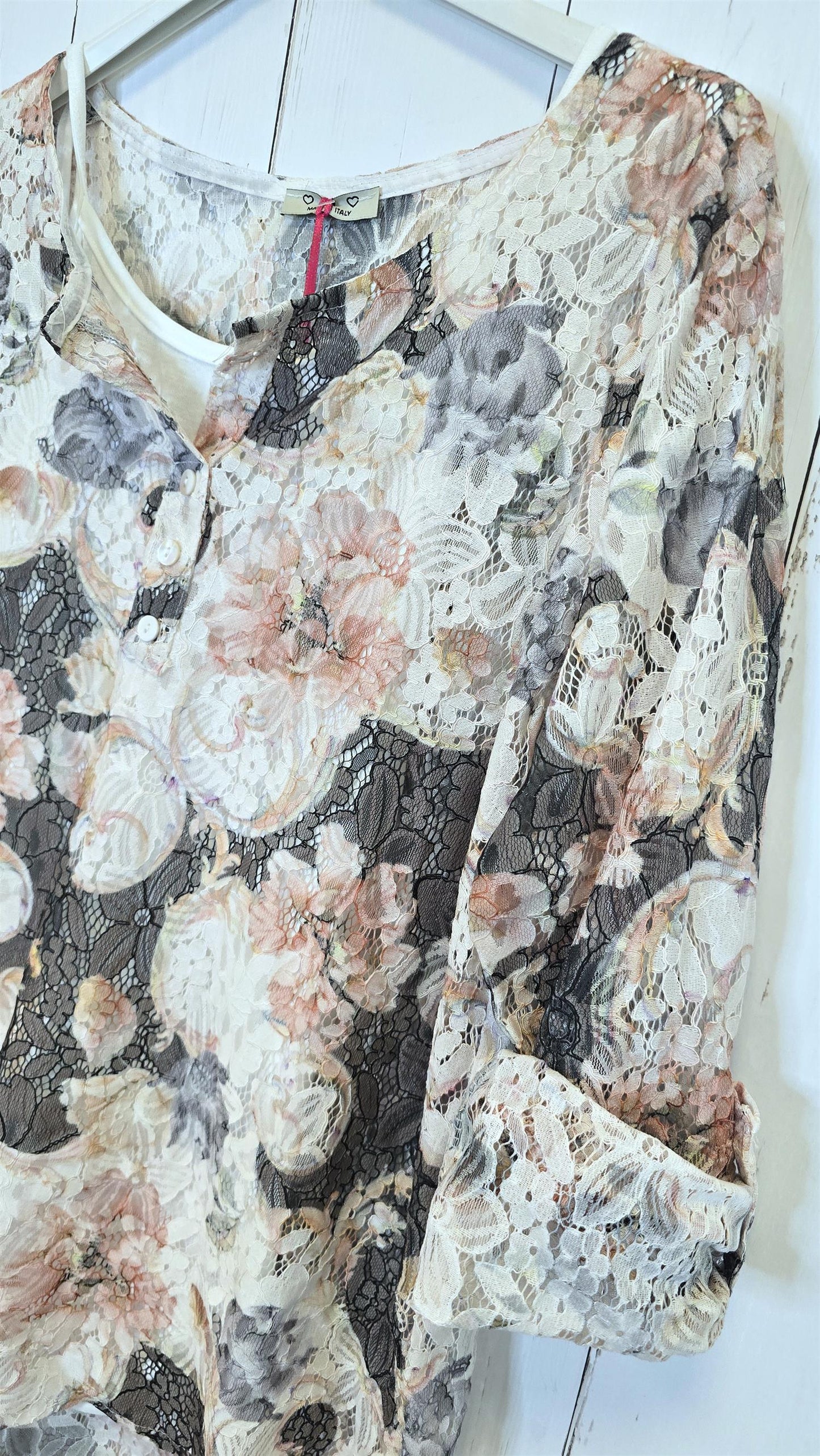 Celine lace topp svart
