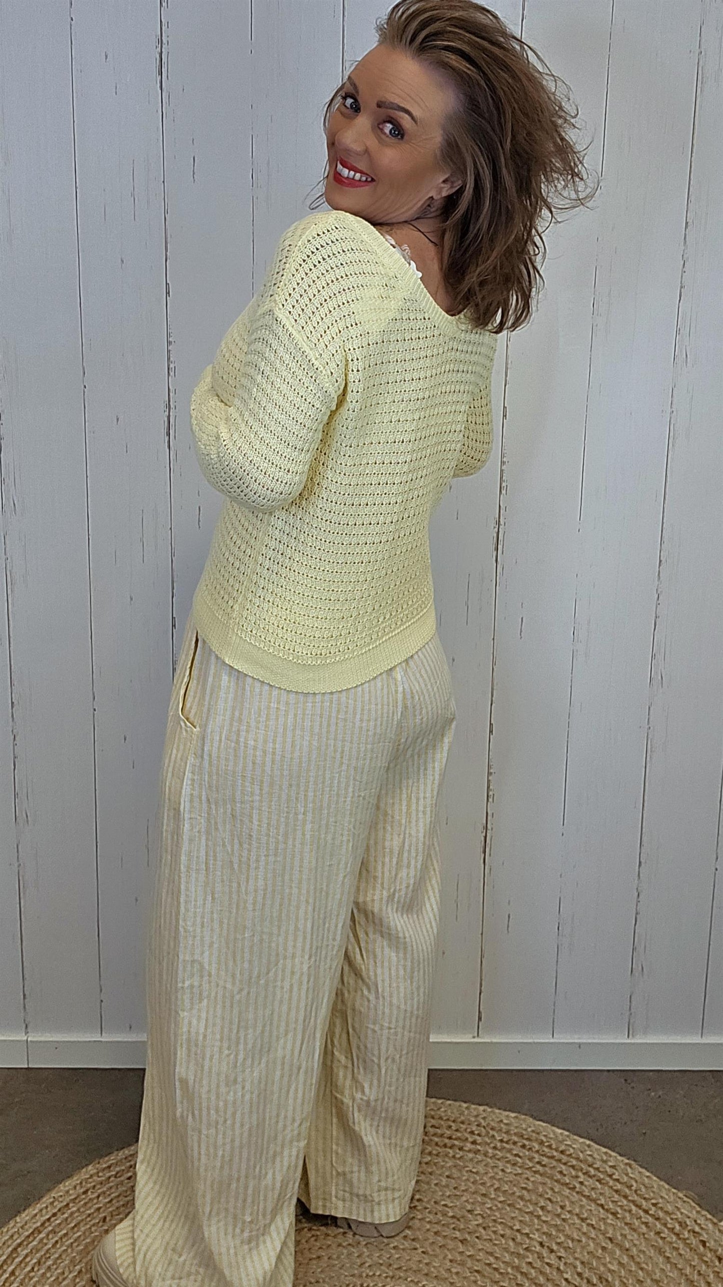 Hedda gul strikkegenser