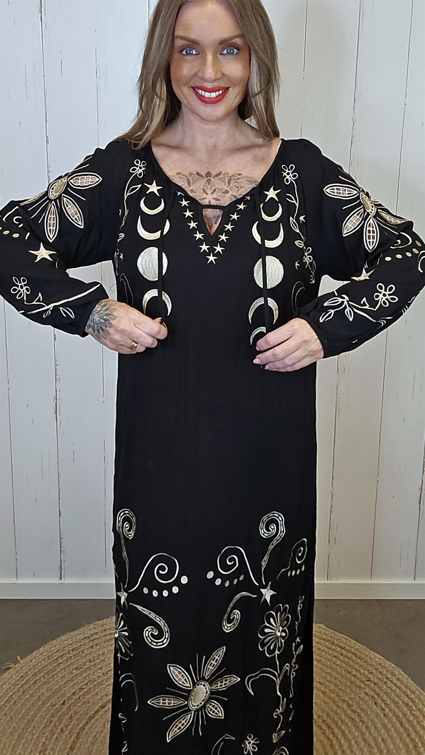 Nora maxikjole Svart