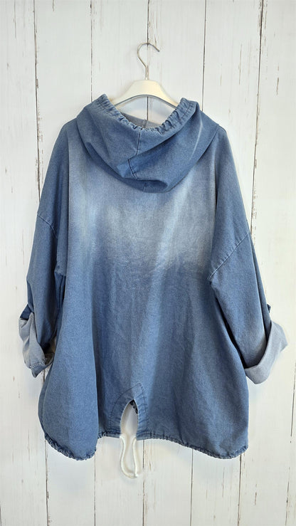 Casual hettejakke i denimlook
