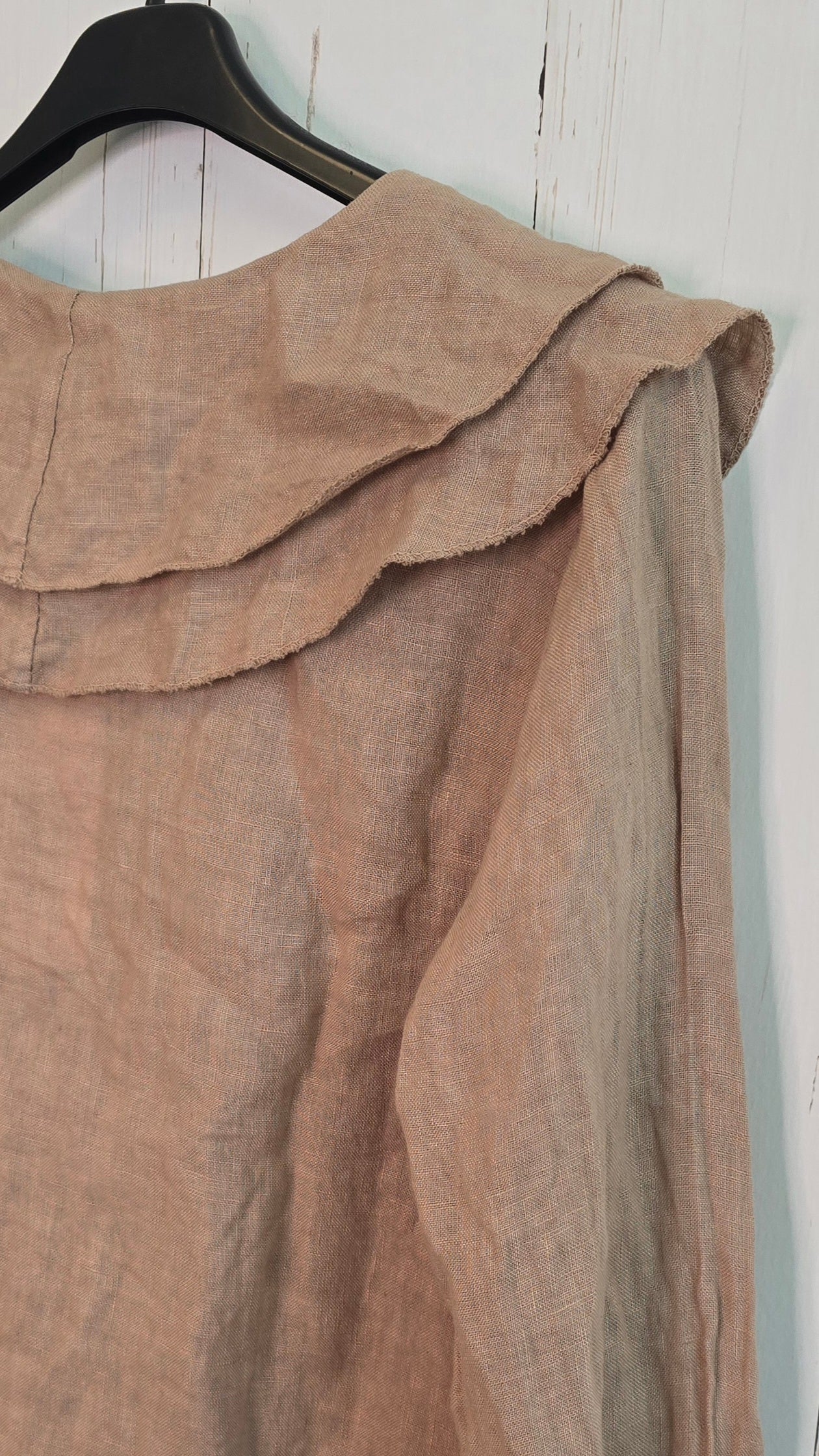 Frida lin skjortebluse camel