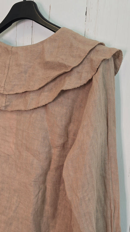 Frida lin skjortebluse camel