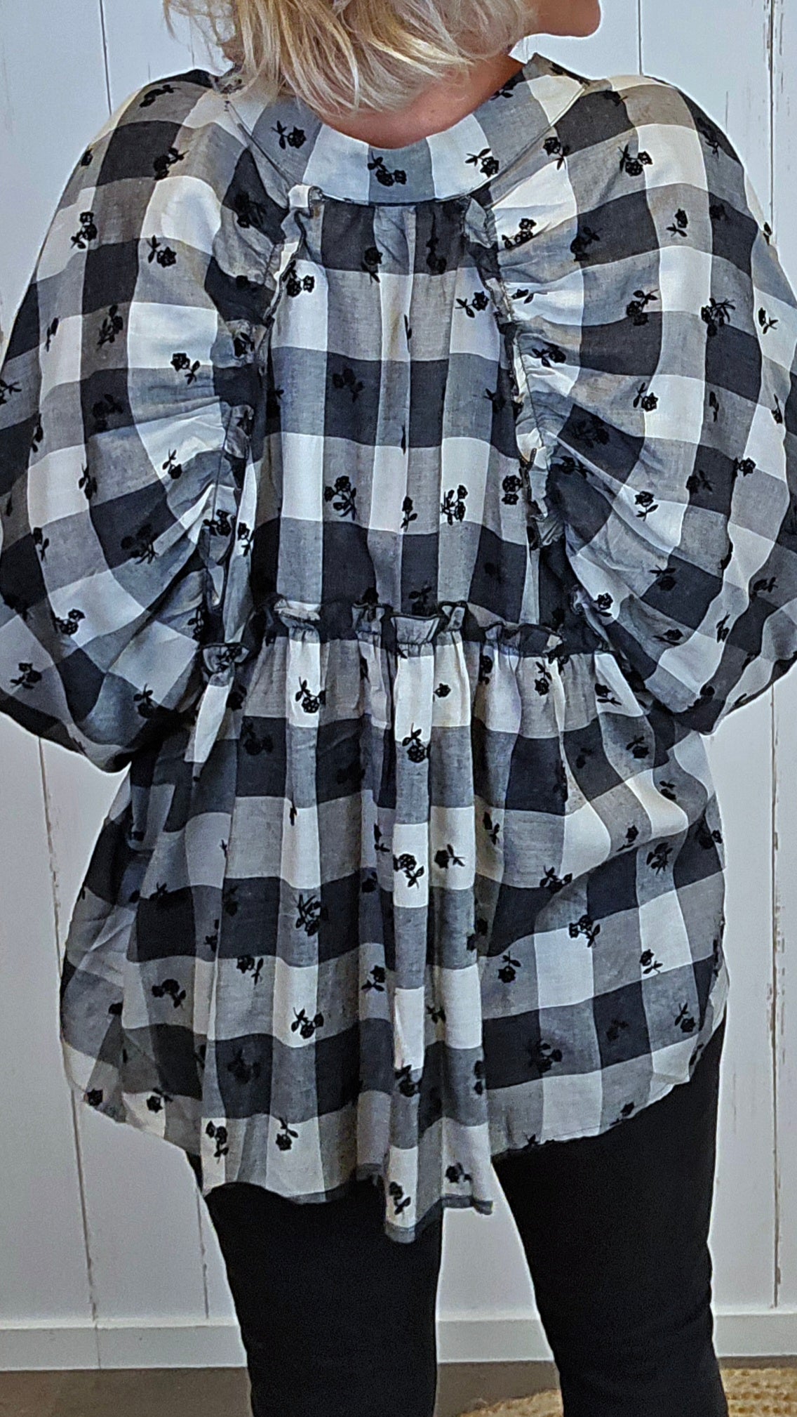 Clara skjortebluse med ruter