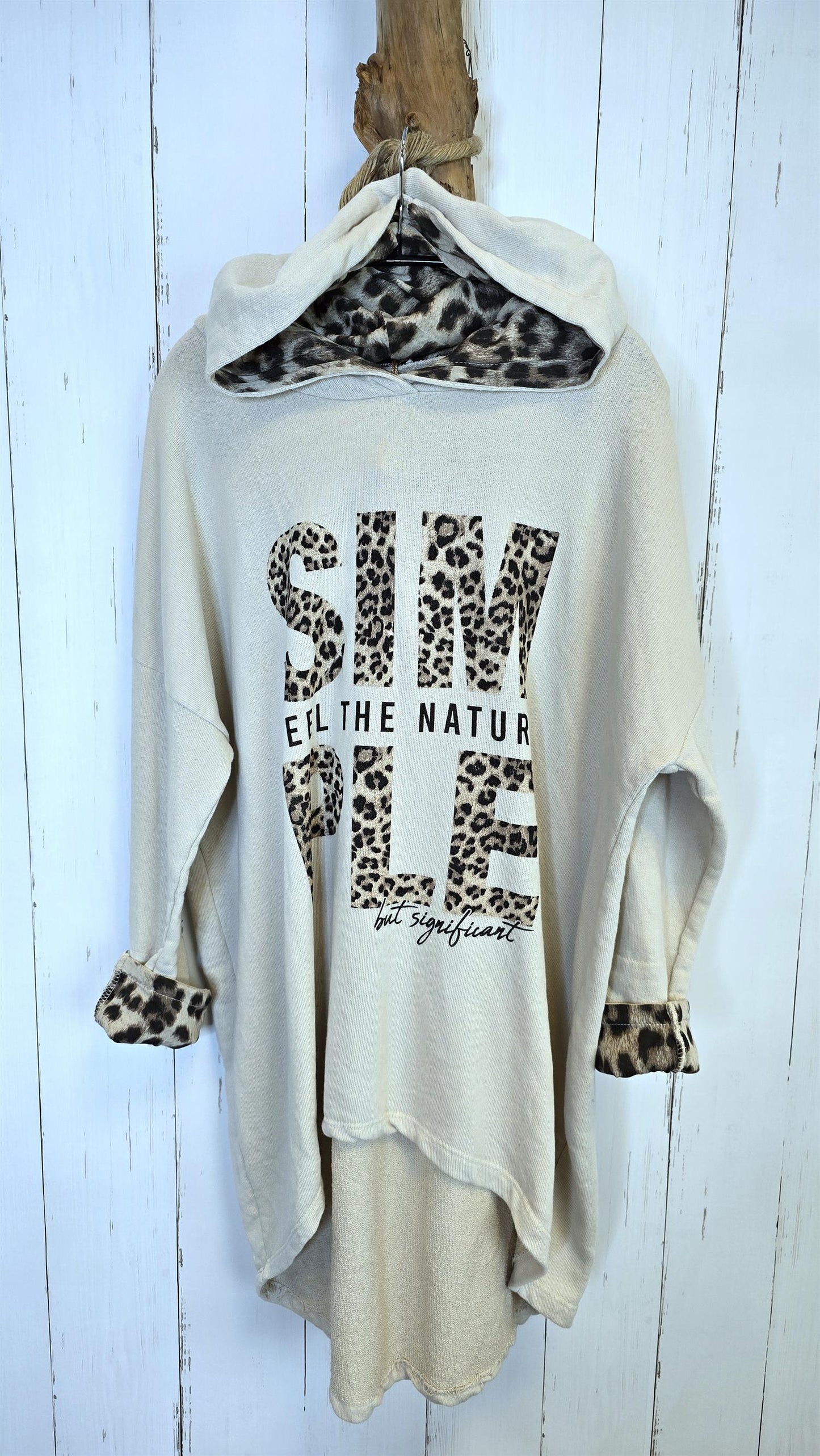 Simone hettegenser beige