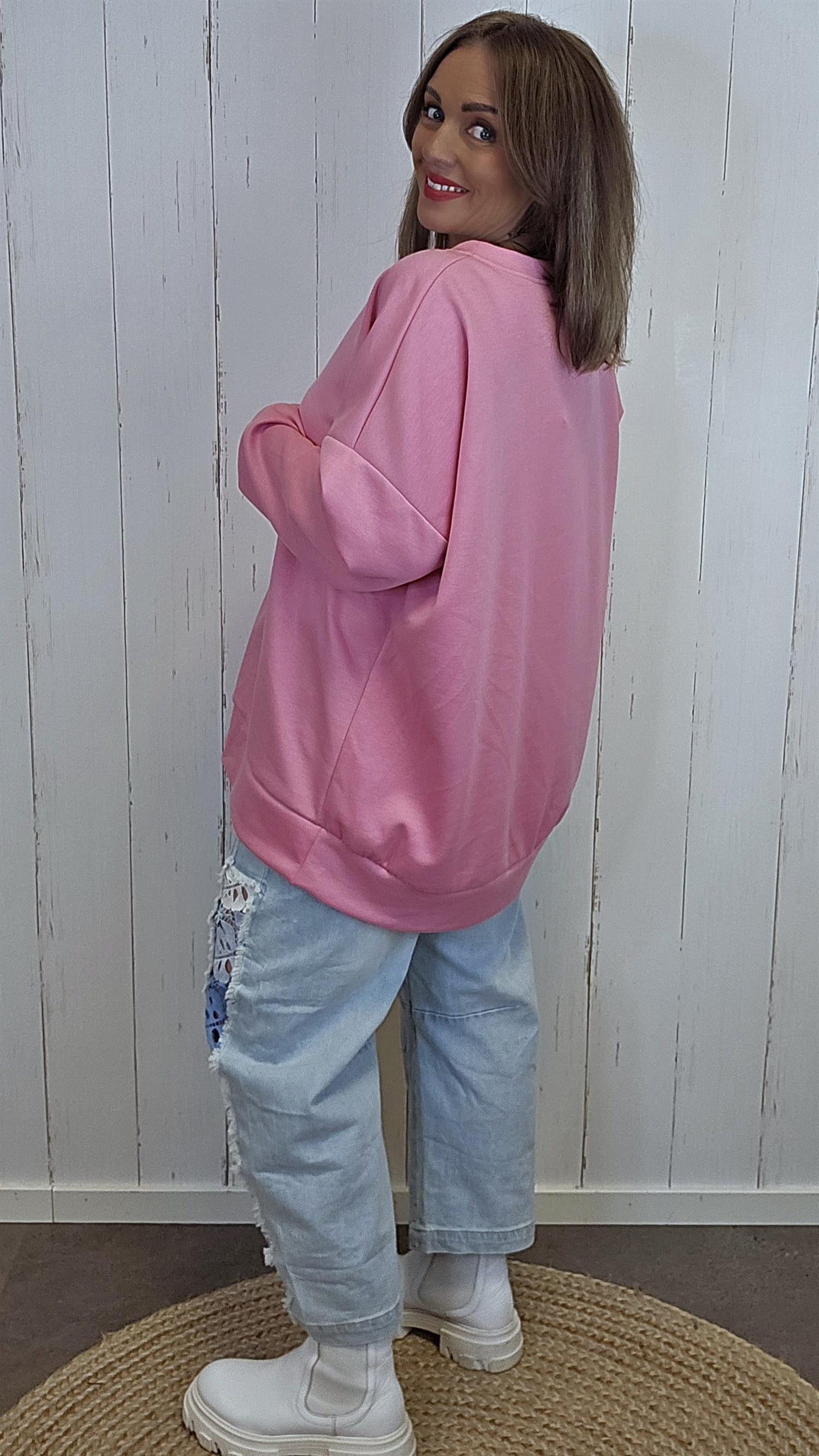 Bodil collegegenser rosa