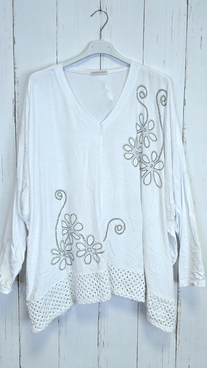 Giselle baggy topp hvit