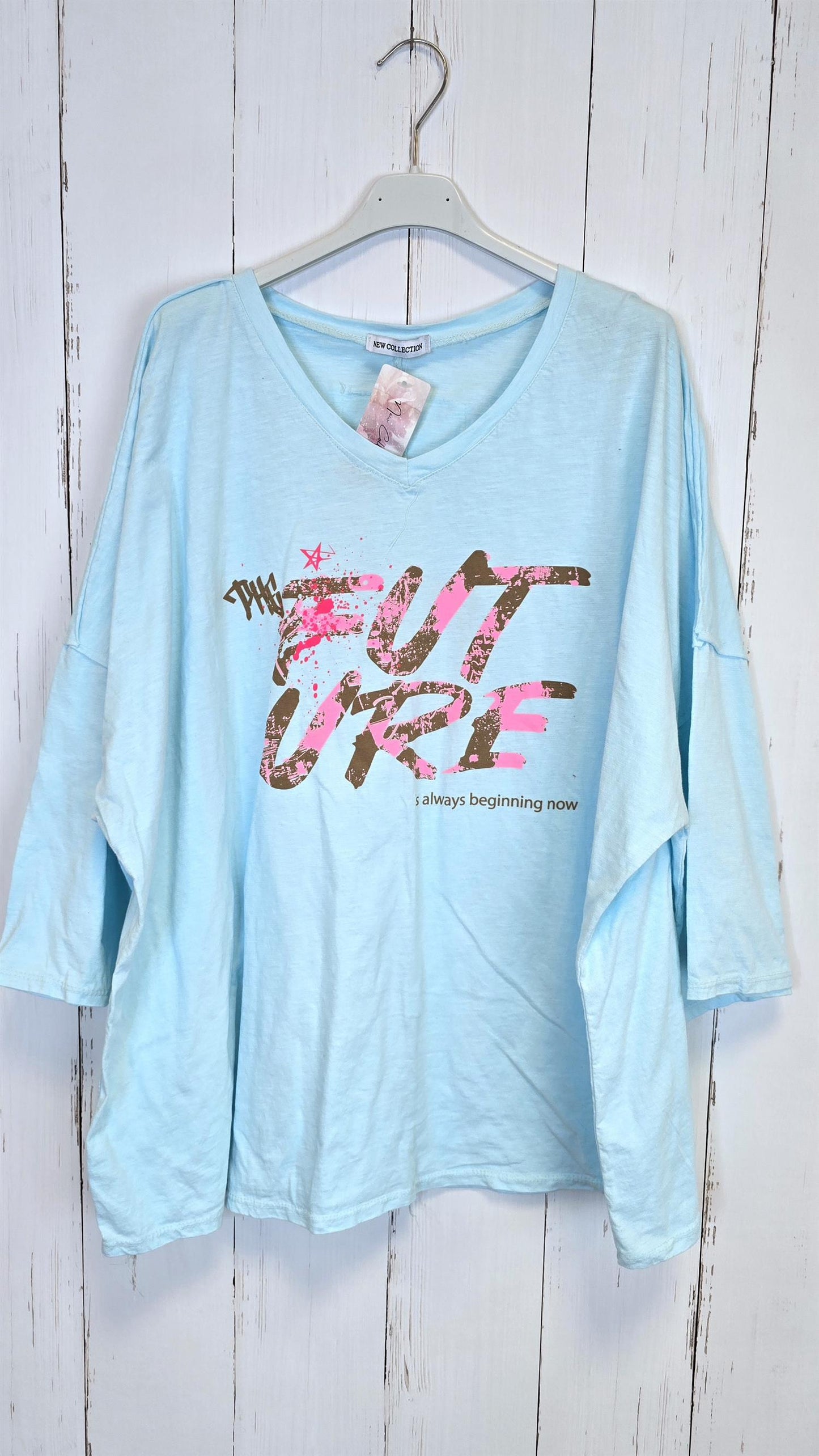 Future oversized topp mintblå