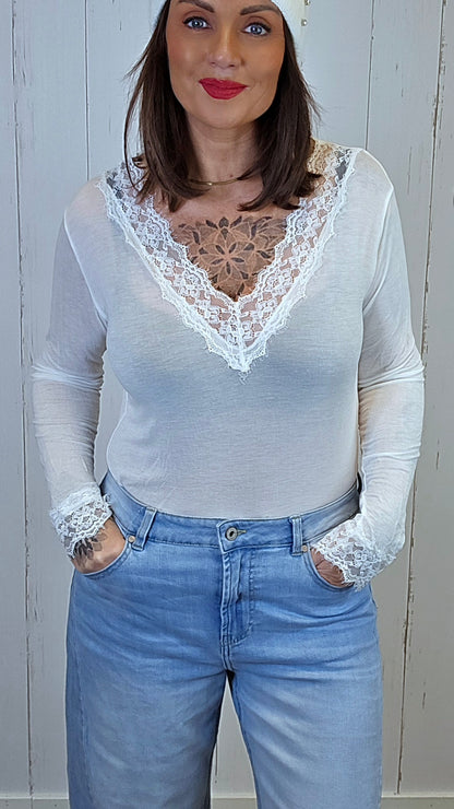 Lise kasjmir topp creme