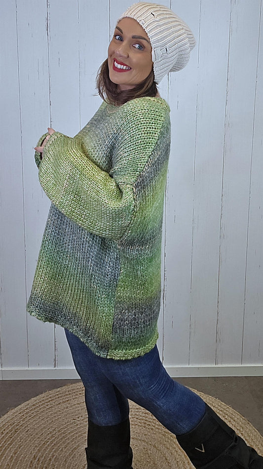 Grethe Strikkegenser Grønn