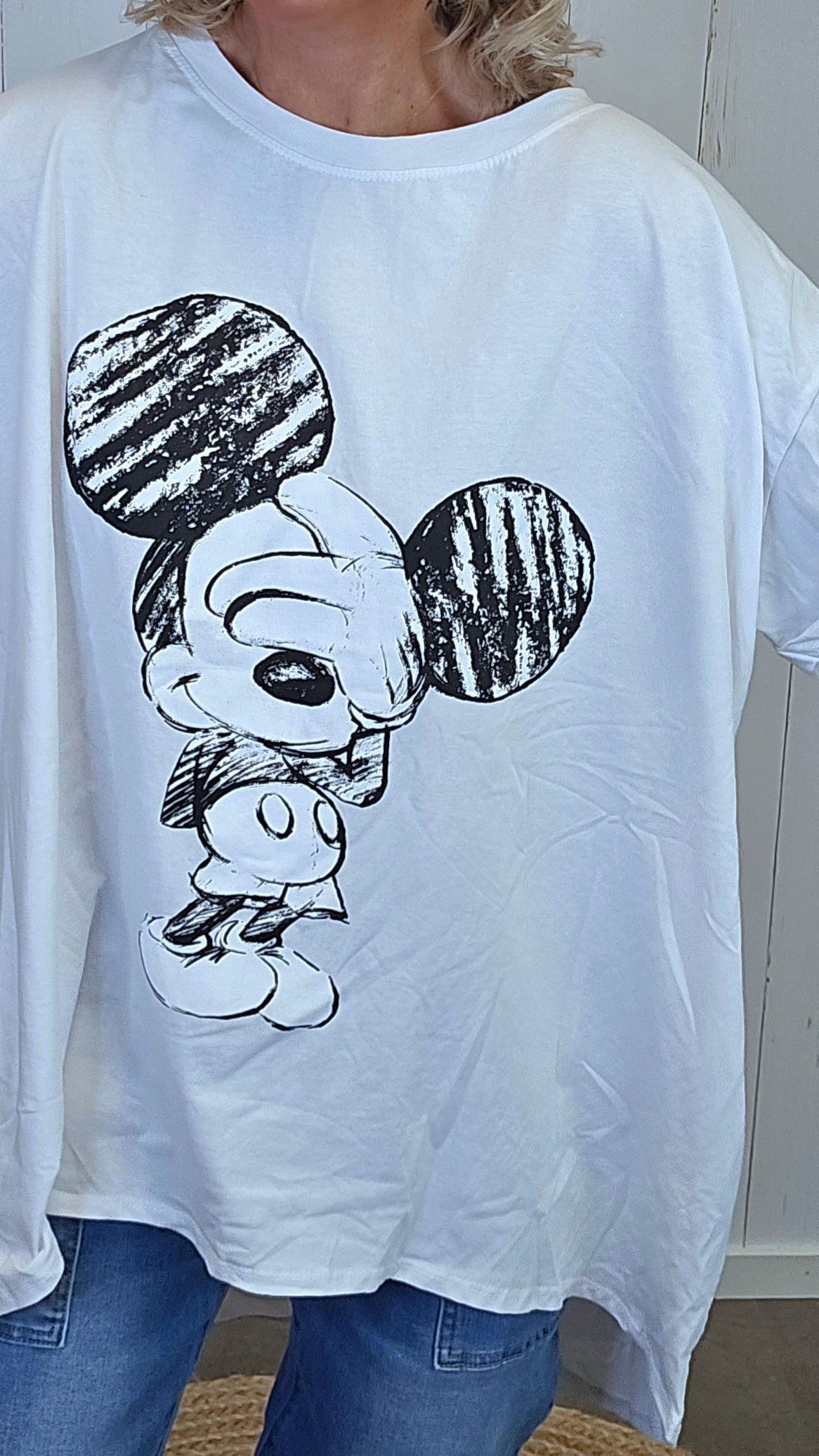 Mickey Mouse topp hvit