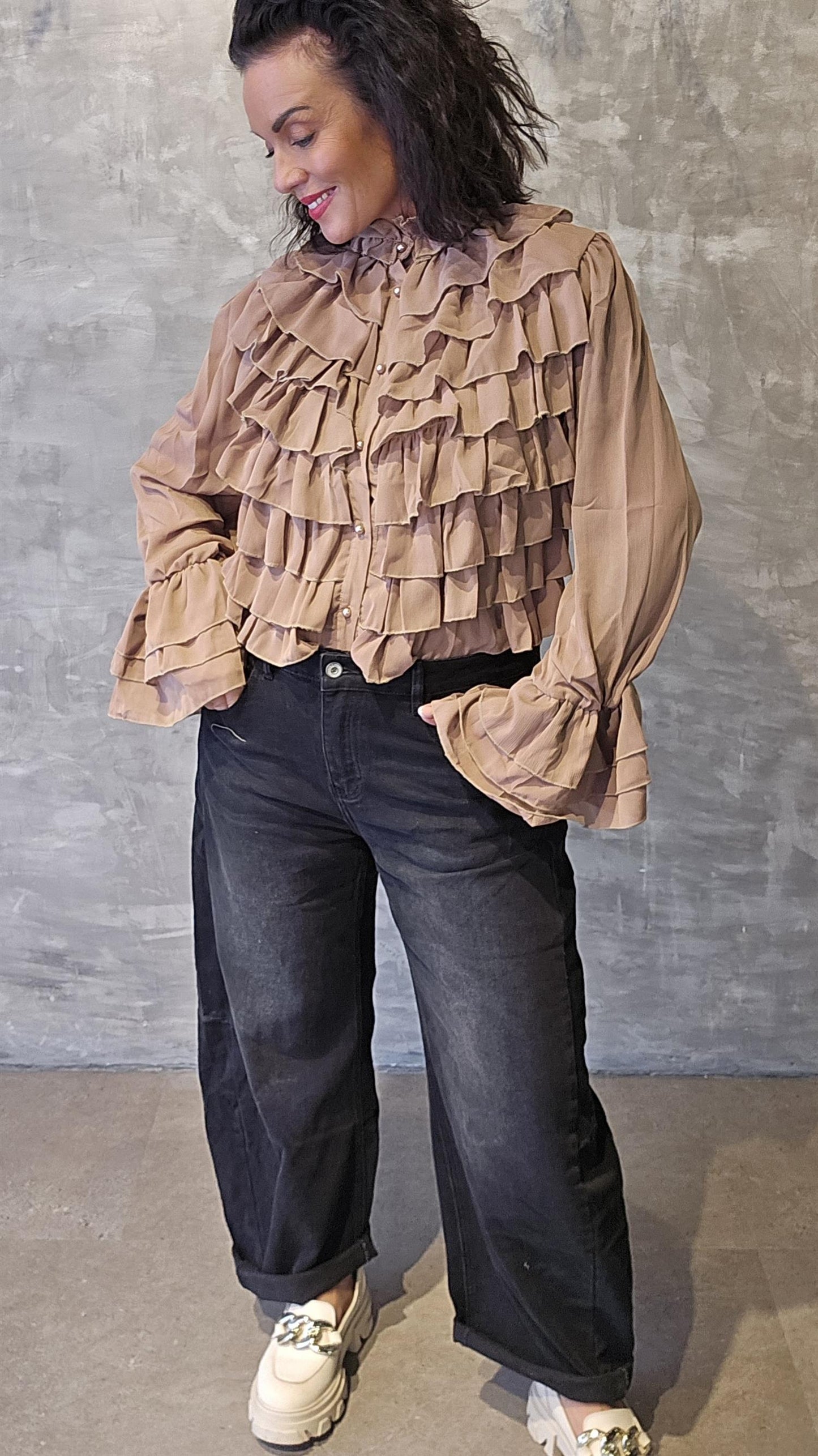 Kajsa skjorte bluse camel