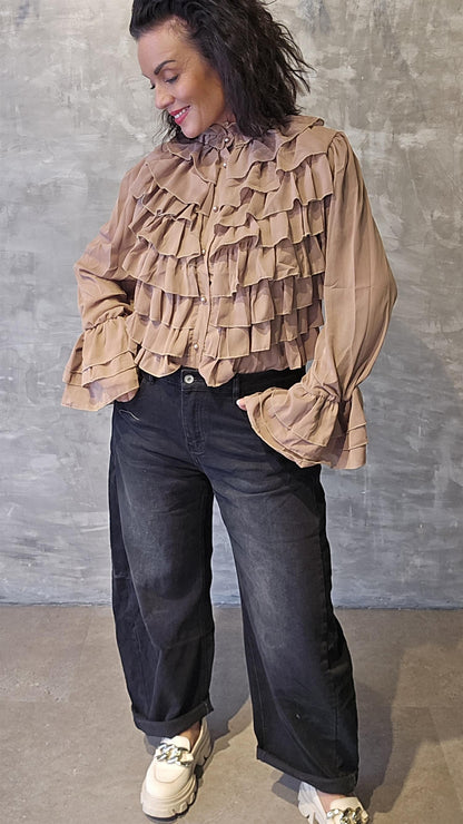 Kajsa skjorte bluse camel