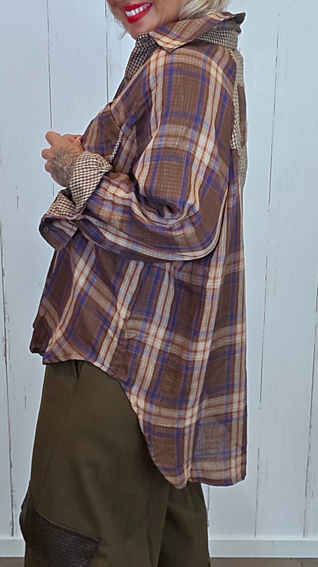 Wendy skjorte brun/blå