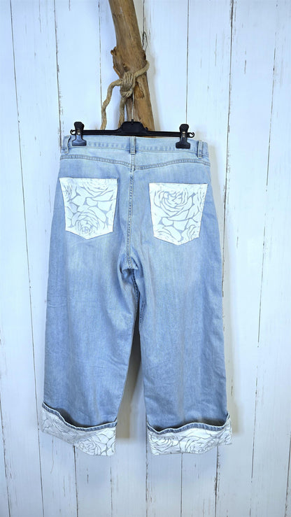 Carmen jeans med uppvik