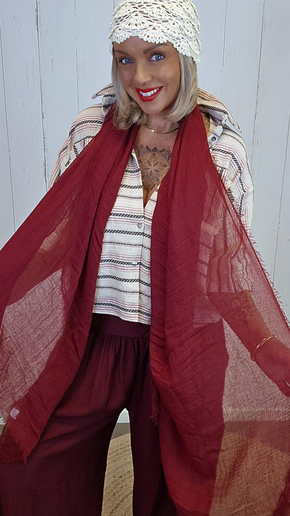 Izzy skjerf burgunder