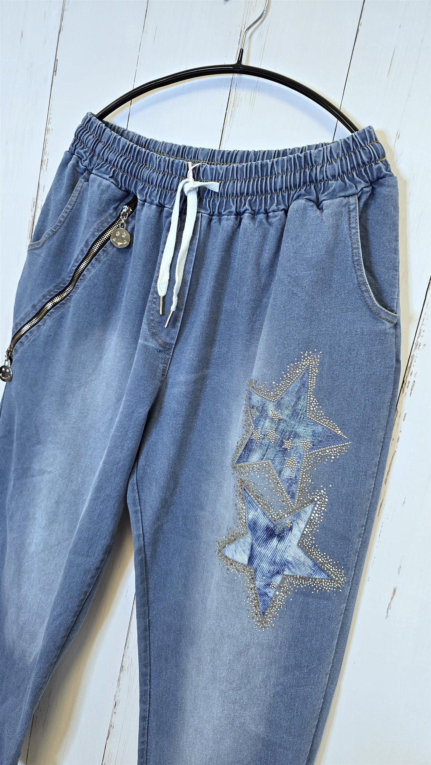 Stella denim joggebukse